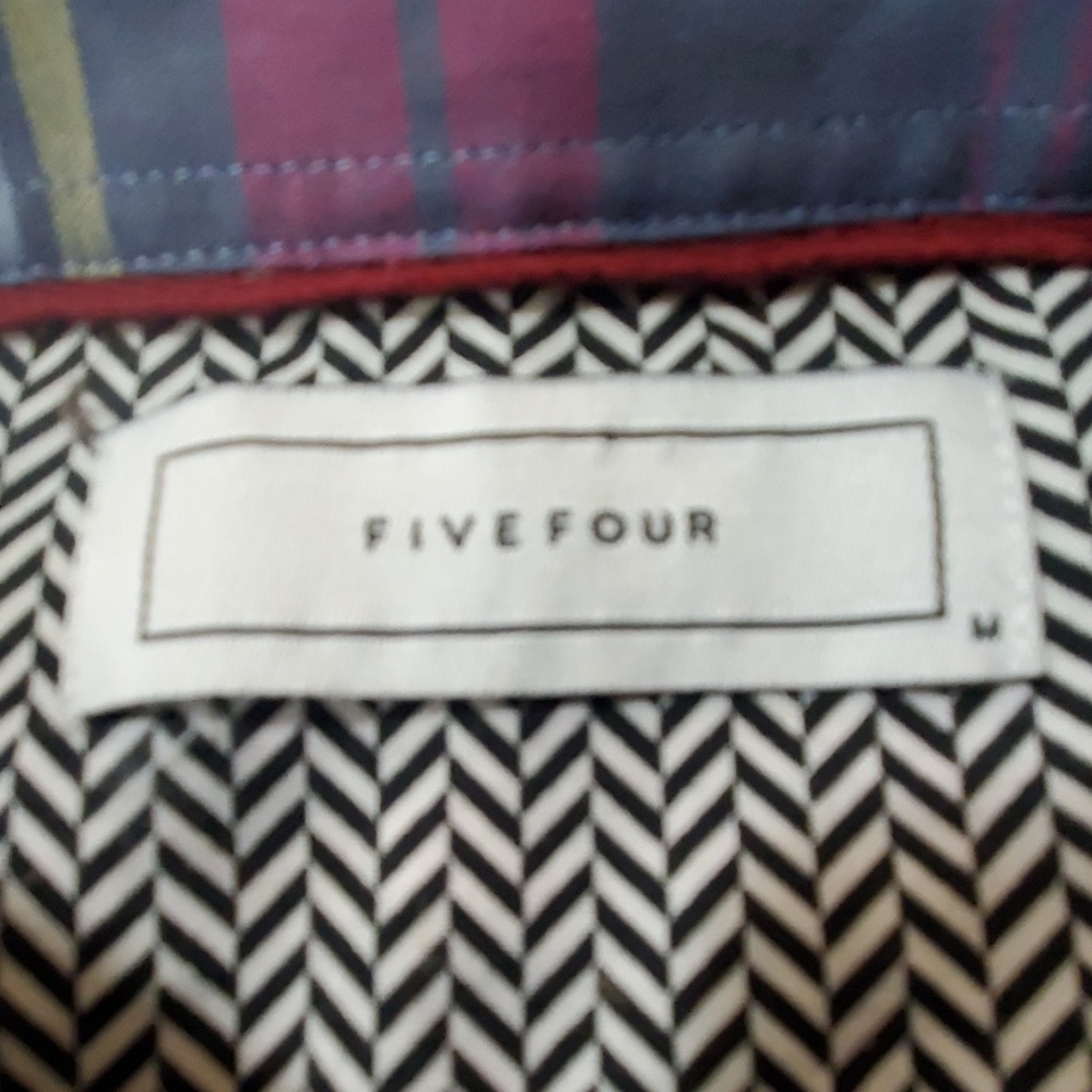 FIVE FOUR Red & Blue Checked Shirt Size M - Picture 6 of 6